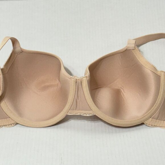 Wacoal Bra 38DD All Dressed Up Contour Underwire Seamless Bra Black 853166 Beige - Picture 4 of 10